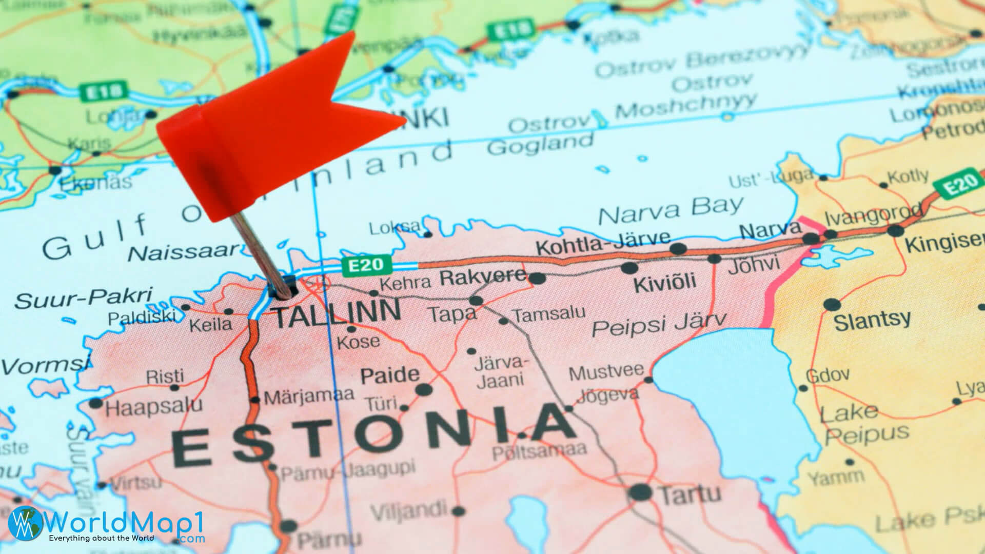 Talinn Map In Estonia 